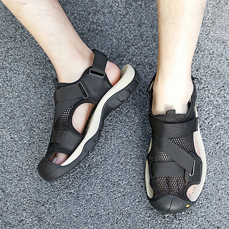 Men's Casual Beach Sandals With Breathable Quick-dry Soft Sole_voghion.com