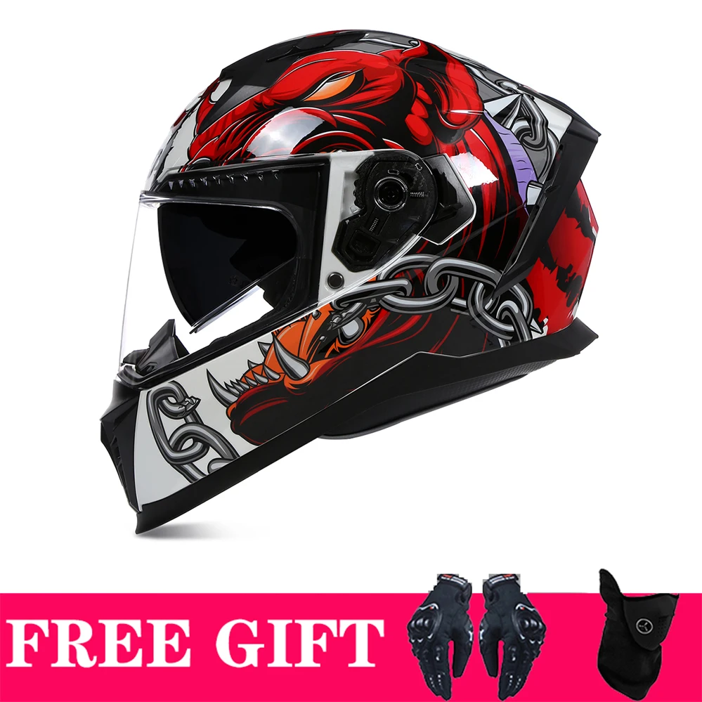 

Full Face Racing Helmet Motorcycle Street Bike Motocross Casco Moto Predator Helmet Fast Riding Racing Casque Dot Approved Casco