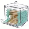 1pc Cotton Swab Holder Cotton Ball Dispenser Organizer Clear Bathroom Storage Containers 4