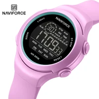 NAVIFORCE Luxury Sports Watch For Women Silica Strap LCD Digital Display Electronic Wristwatches Female Dress Clock Reloj Mujer