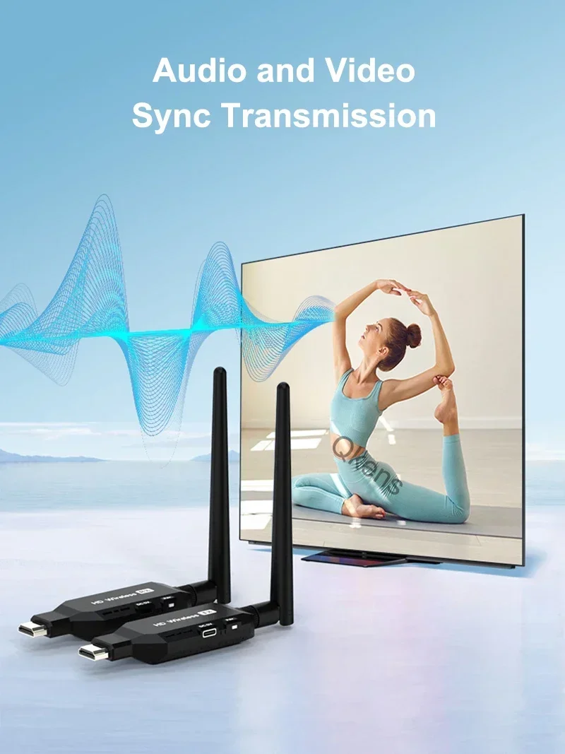1080p 50m HDMI Extender Wireless Video Transmitter Receiver Screen Share Display for PS5 Computer Camera PC To TV Projector