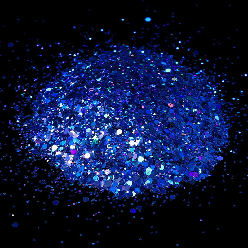 Holographic Chunky Glitter Flakes for DIY Nail Art & Epoxy Creations