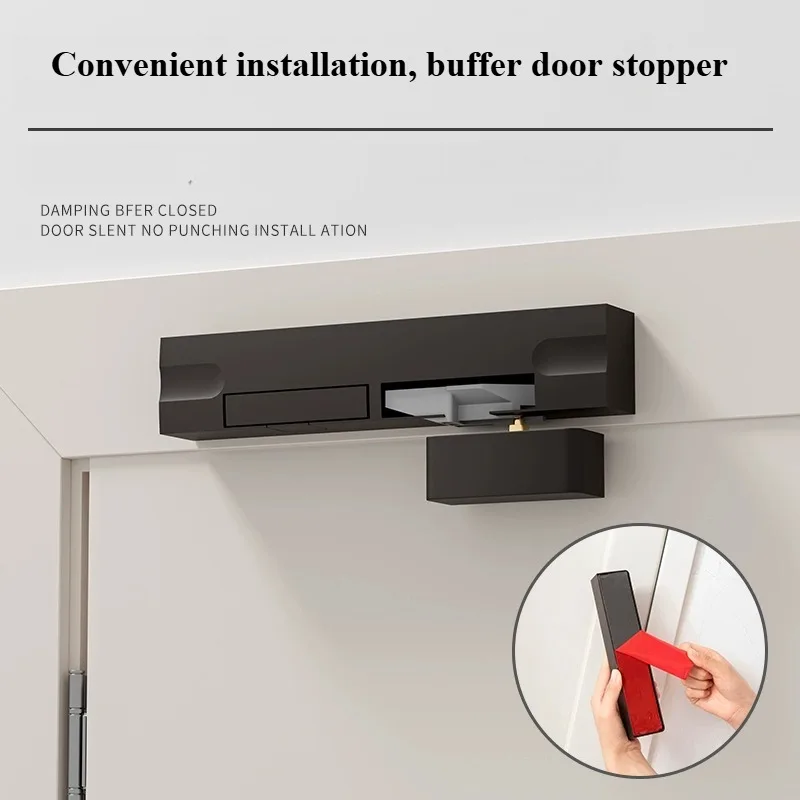 Hydraulic Door Closer Lightly Strengthened Damper ers Closed Door Flat Externally Open Invisible Household Fittings