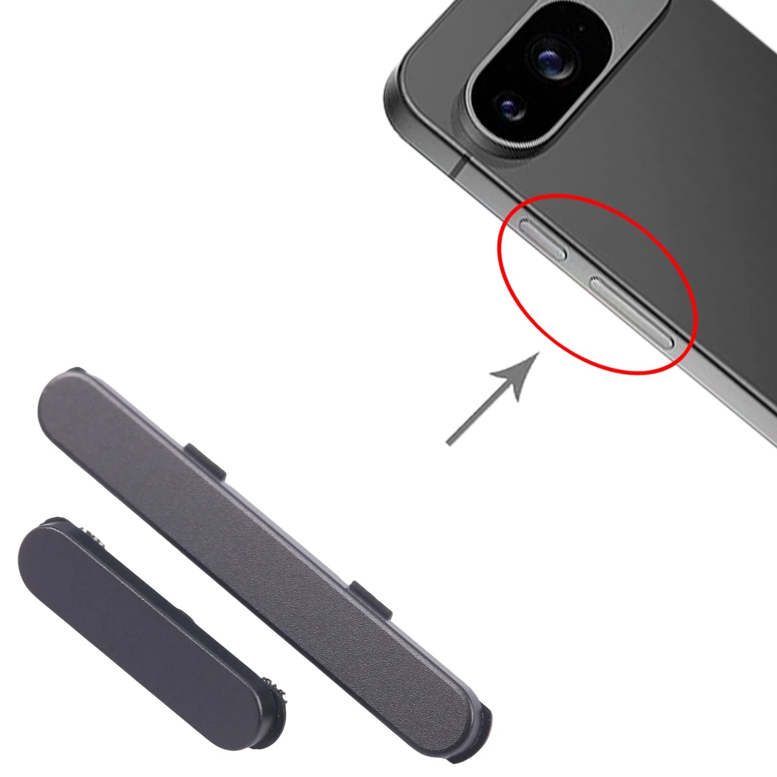 Google Pixel 9 용 전원 및 볼륨 조절 단추, 전원 단추 및 볼륨 단추 교체 부품, 1 쌍