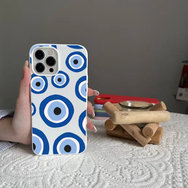 thumbnail image 1 of Funda de teléfono con estampado de ojo de la suerte, carcasa a prueba de golpes para iPhone 11, 13, 12, 14, 15 Pro Max, X, XS MAX, XR, SE, 7, 8 Plus, 1 of 5