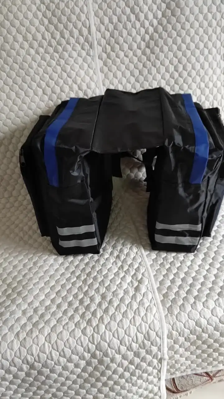 Lingtoolator Borsa Da Bici 26L Impermeabile Per Portapacchi Posteriore, Con Strisce Riflettenti E Tasca Espandibile, Borsa Da Ciclismo Versatile 3 In 1
