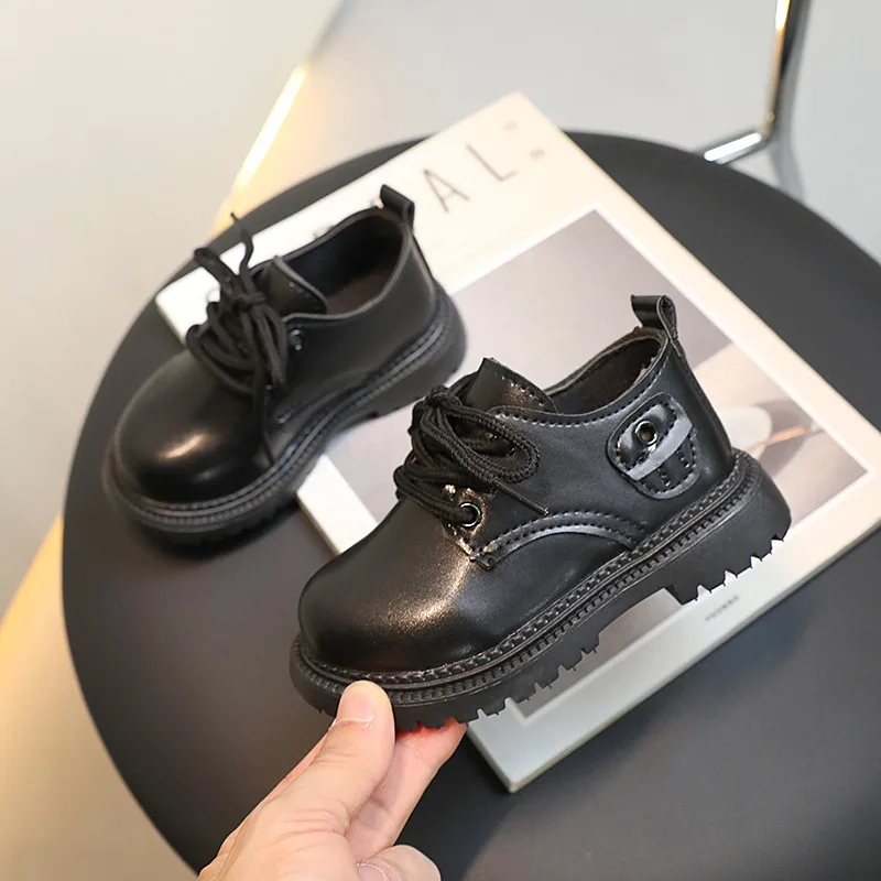 Spring and Autumn New Fashion Kids Boys Leather Shoes Solid Color Children Girls Casual Shoes for Performance