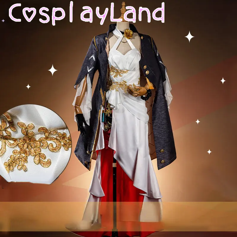

Game Honkai Star Rail Himeko Cosplay Sexy Women Dresse Wig Set Halloween Uniform Suit Carnival Party Clothes Fashion Dress