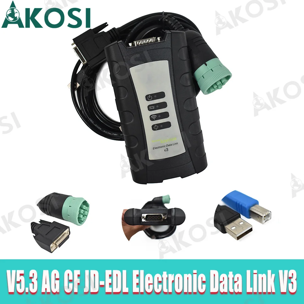 

V5.3 AG CF Electronic Data Link V3 Diagnostic Kit Service EDL V3 Advisor Tractor Loader Truck Diagnostic Scanner Tool