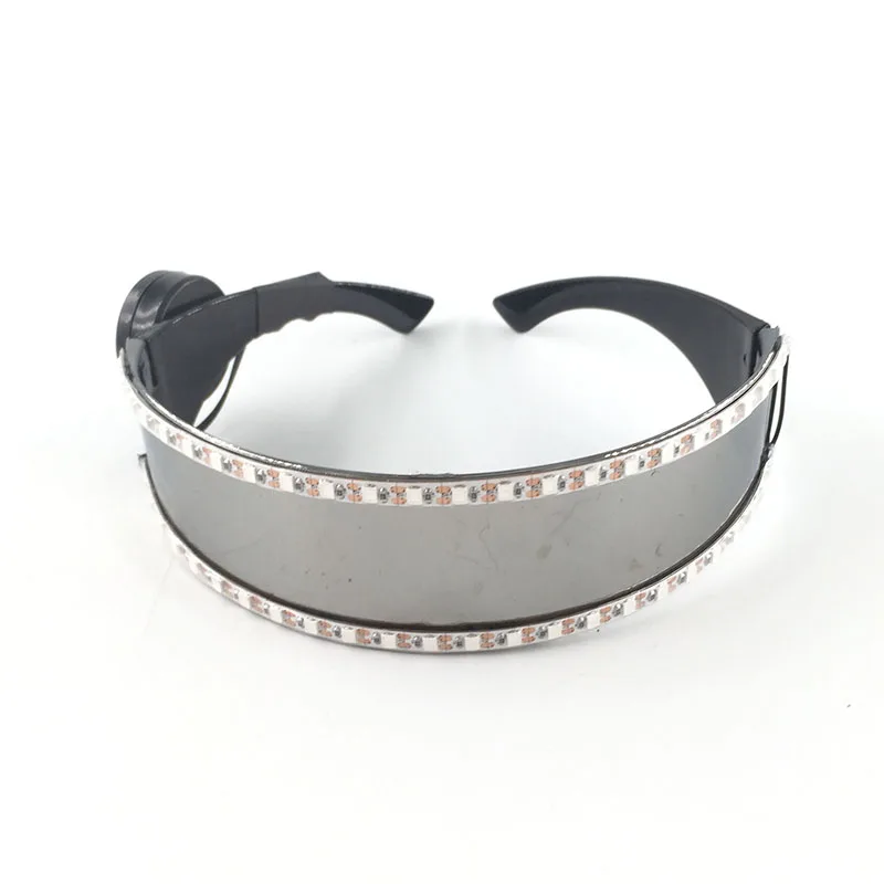 Futuristic Neon LED Party Glasses for Performers and Rave Enthusiasts