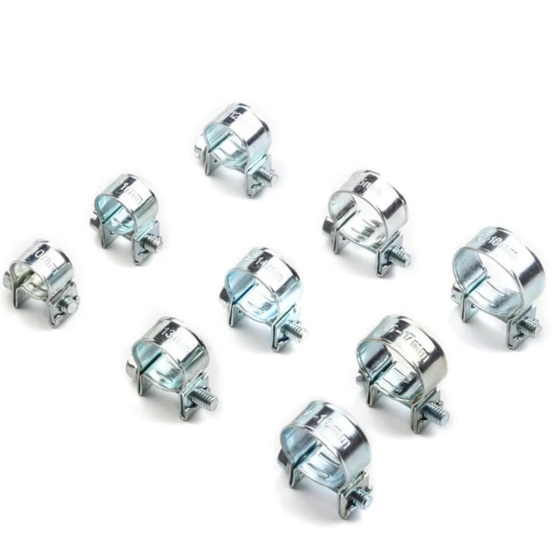 Description Picture 3 of item135Pcs Hose Clamp Double Ears Clamp 8-18mm Worm Drive Fuel Water Hose Pipe Clamps Clips Hose Fuel Clamps Assorted Kit