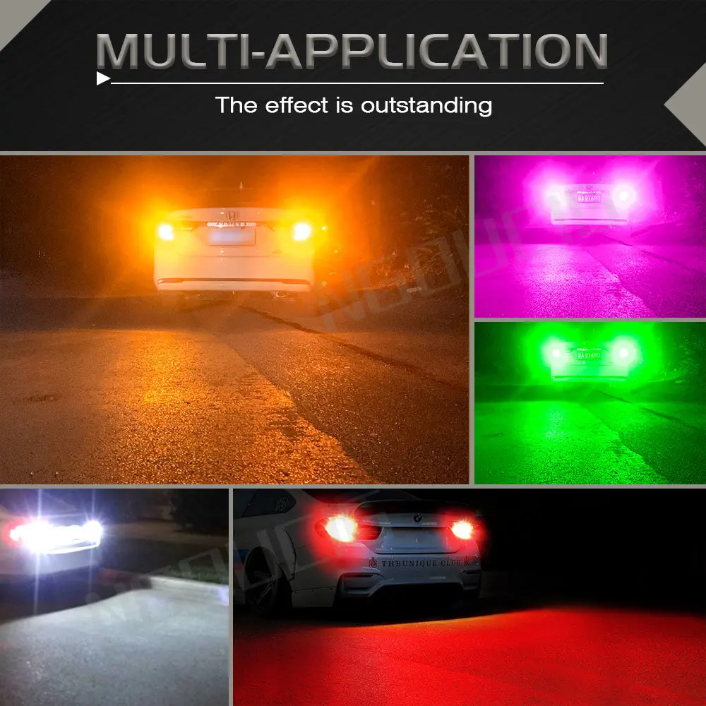 NGOUCIG Ʈ ڵ 1156 1157, T20 12V 24V 7443 7440 P21W BAY15D ÷ BA15S P21/5W W21W LED Ʈκ ȣ  , 2 