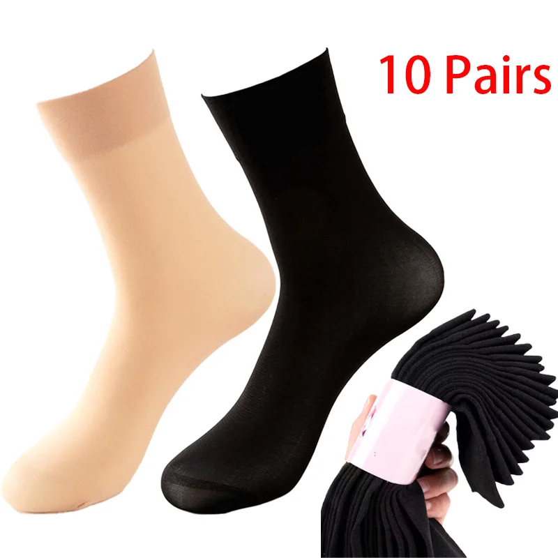 10 أزواج عالية الجودة النساء المخملية الجوارب الربيع الصيف الرجال الإناث جوارب حريرية سميكة مثير الكاحل جوارب نايلون مجموعة أفضل جودة