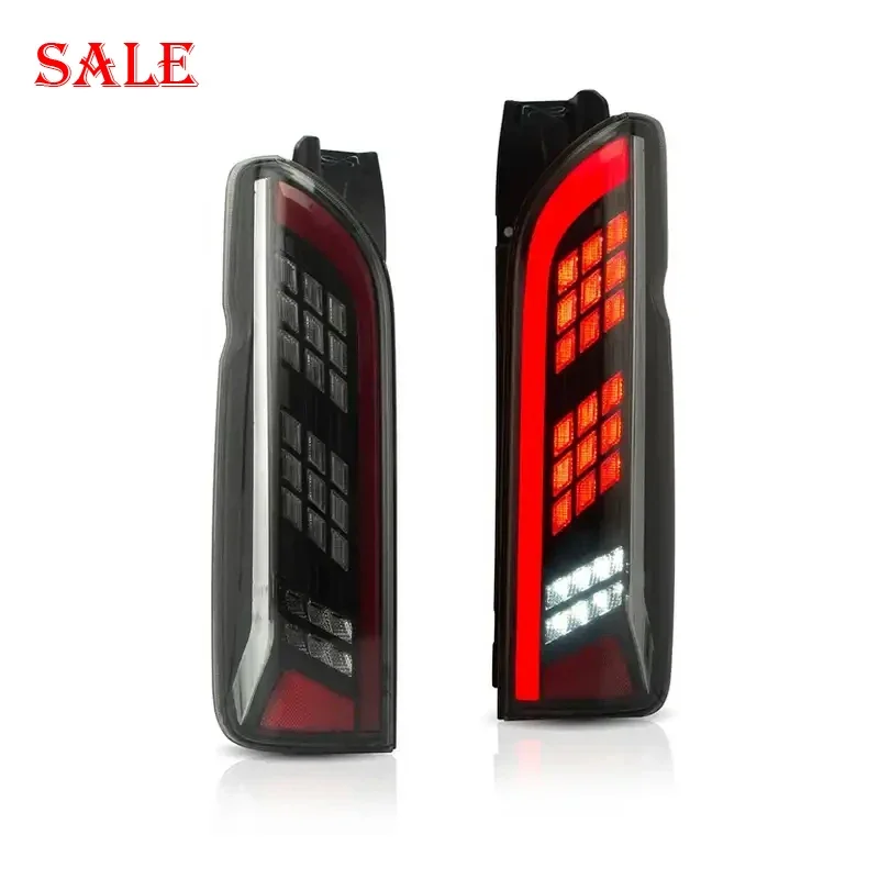 

Custom SMOKED Fiber Optic LED Sequential Taillights tail lamp rear light Fit for Toyota Hiace 2005 - 2018
