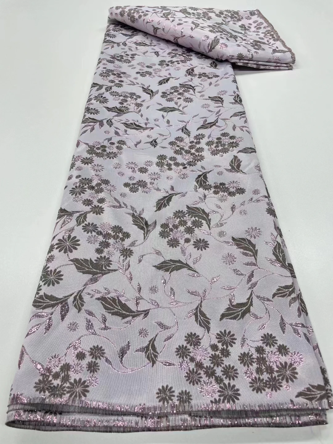 

African Tulle Lace Fabric 2023 Satin Nigerian Brocade Gild Jacquard Lace Fabric For Sewing Wedding Party Dress Women ClothRC21