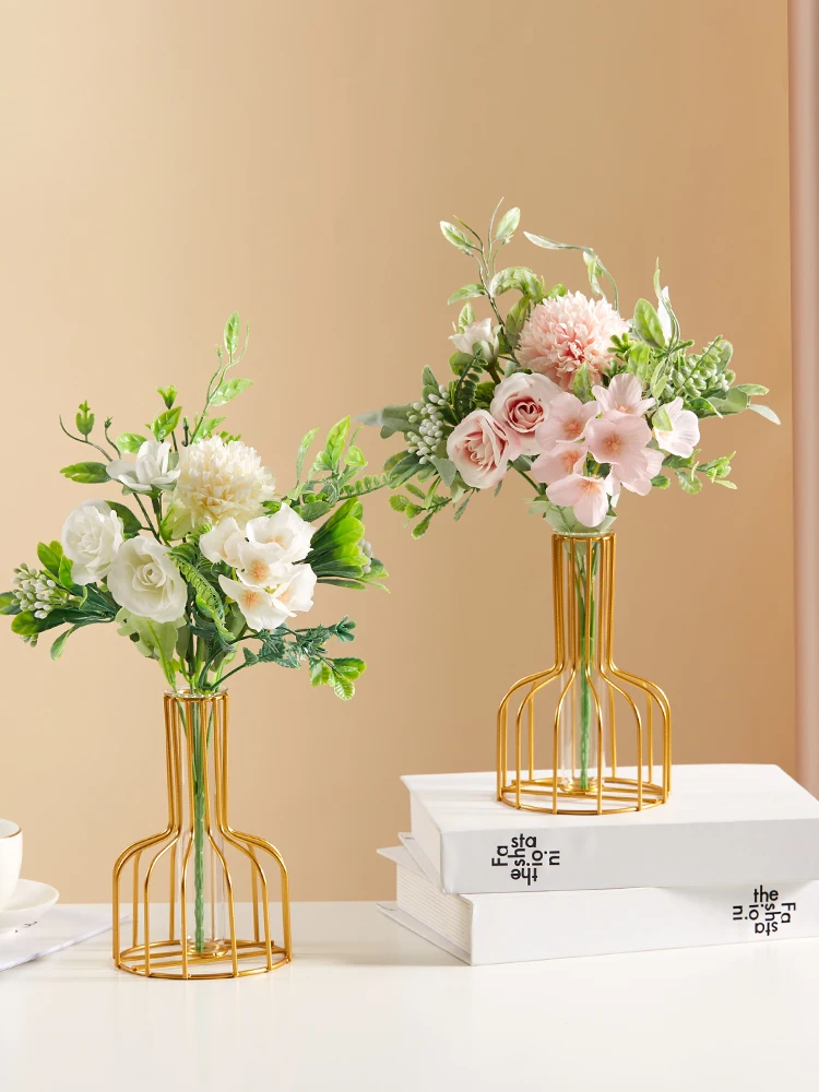 

Light Luxury Hydroponic Small Vases Style Living Room Dining Table Decorations Nordic Creative Minimalism Bedroom Office Study