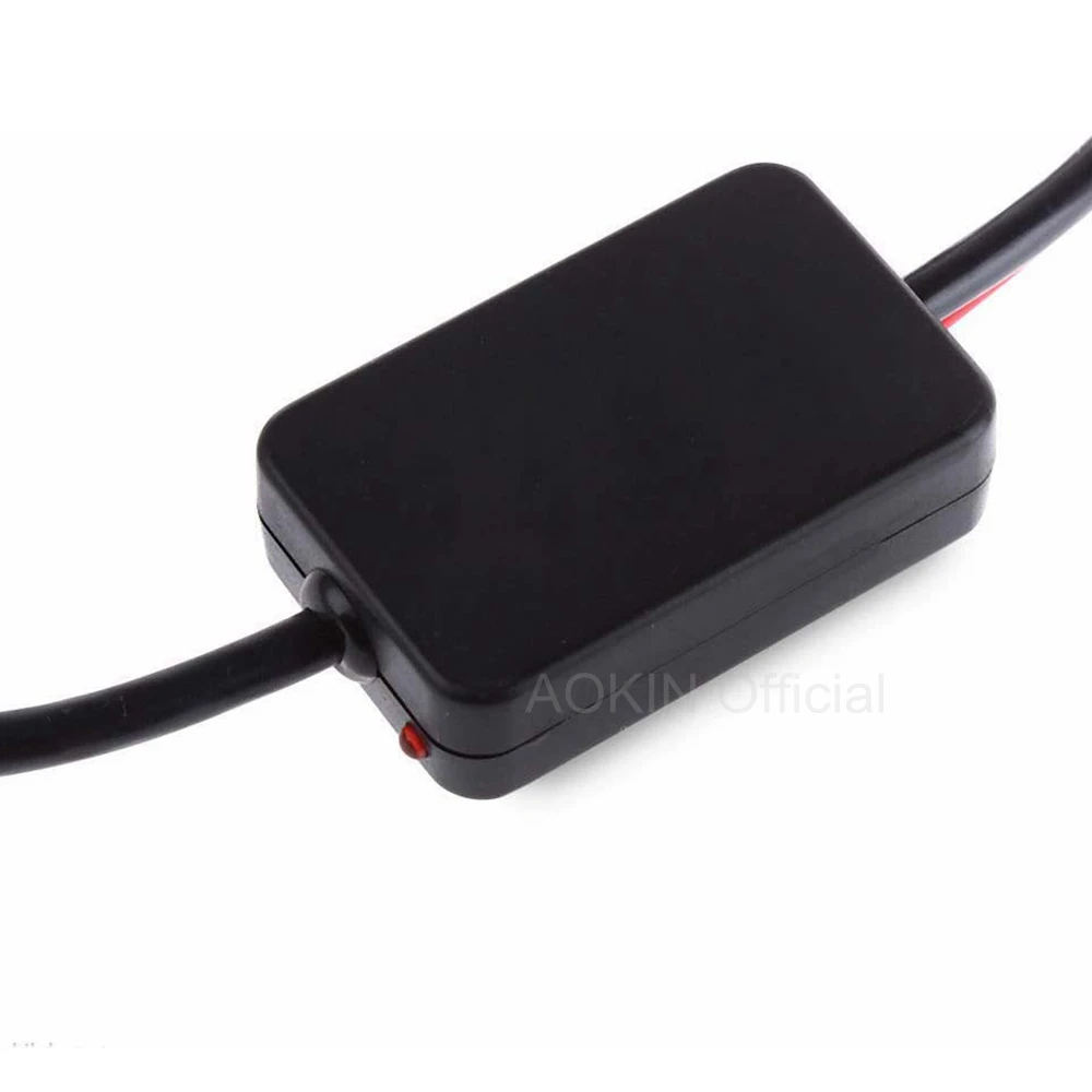 Universal Car Stereo FM Radio Antenna Signal Booster Amplifier 12V Power Supply DIN Plug Connector Adapter for Vehicle Audio