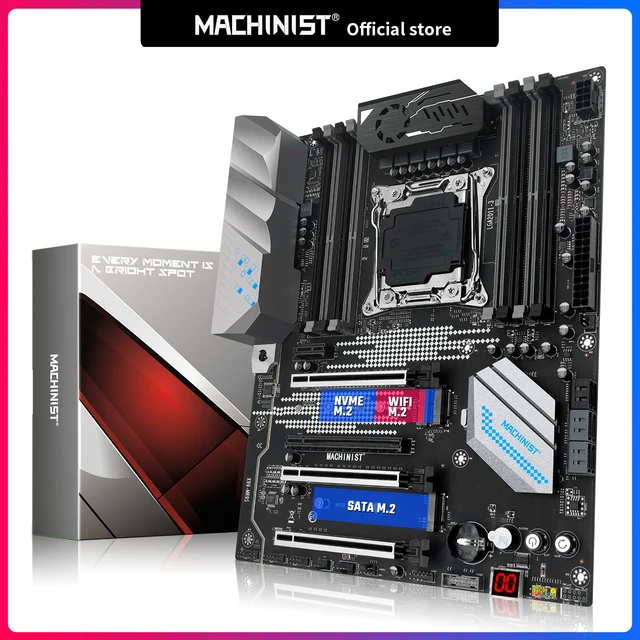 Machinist X99 combo scheda madre LGA 2011-3 con CPU Intel Xeon E5 2680 V4 e DDR4 64GB (4x16gb) RAM Memory Set Kit ATX X99 MR9S 2