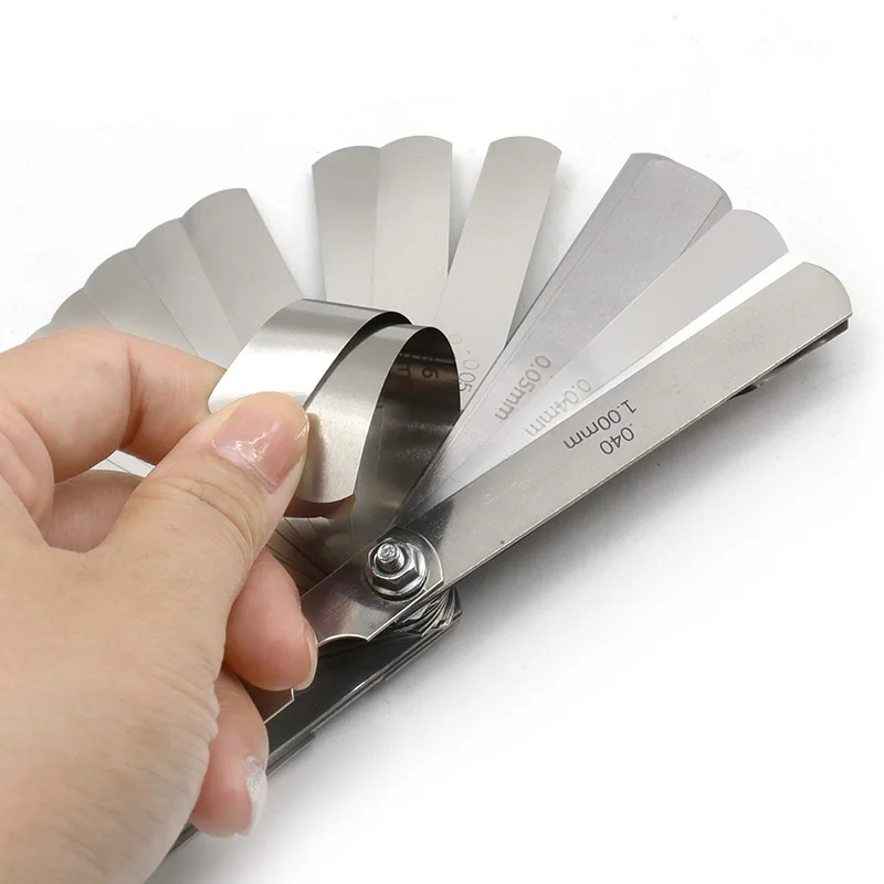 32 IN 1 Blade Feeler Gauge Metric and Imperial Gap Measuring Tool Stainless Steel
