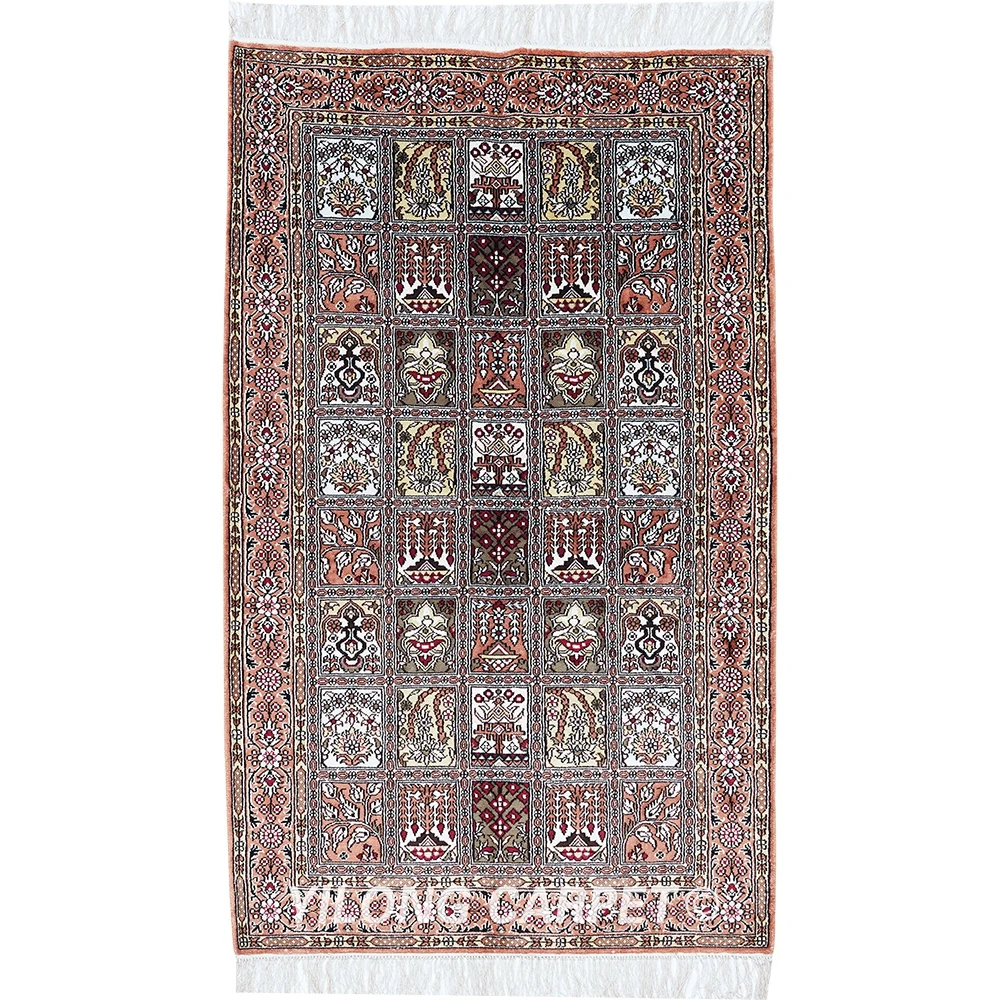 91x152cm 4 계절 카펫 절묘한 손 매듭 터키어 동양 실크 양탄자 (YHW329B)
