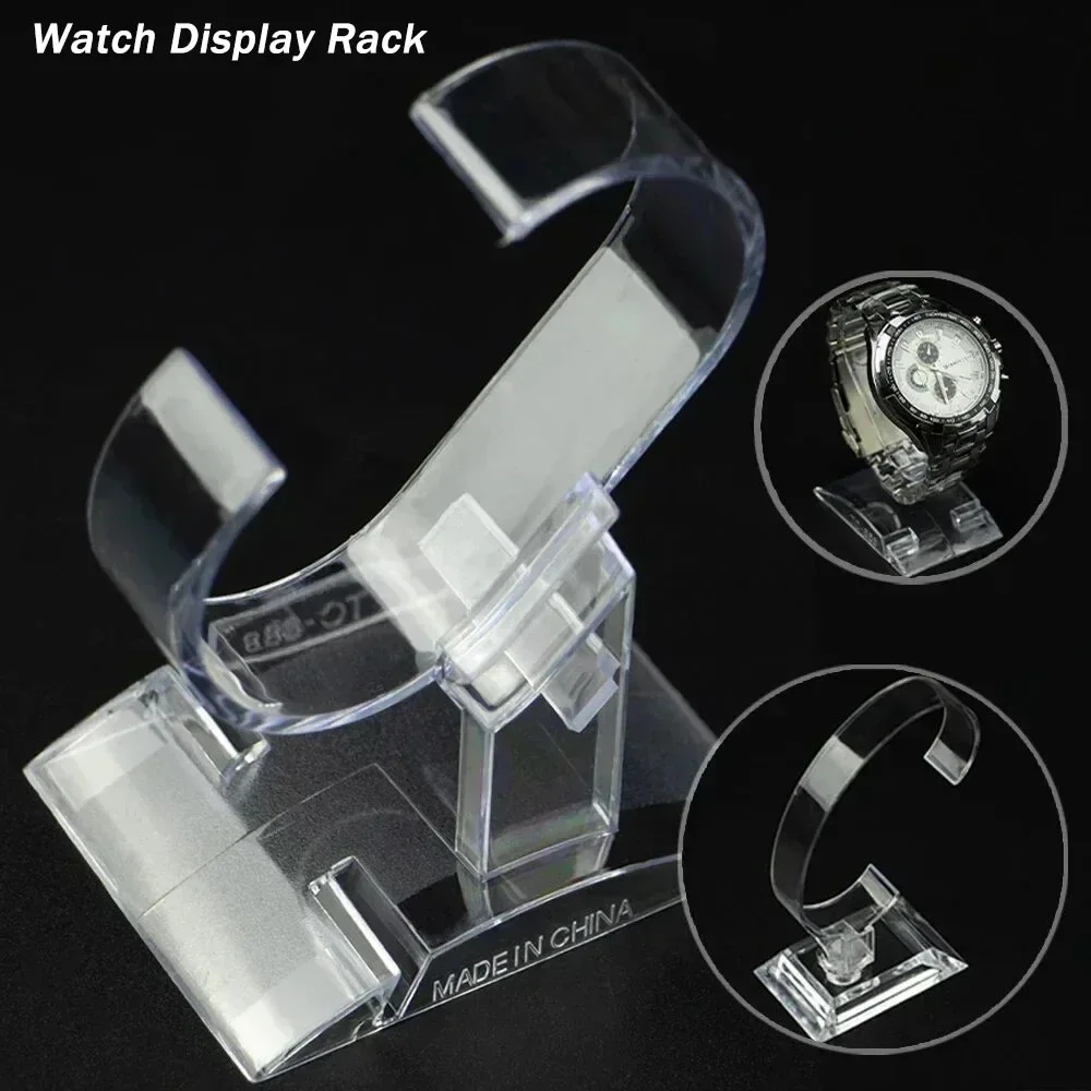 Clear Plastic Watch Jewelry Display Rack C-ring Transparent Bracket Counter Display Rack Watch Bracelet Props