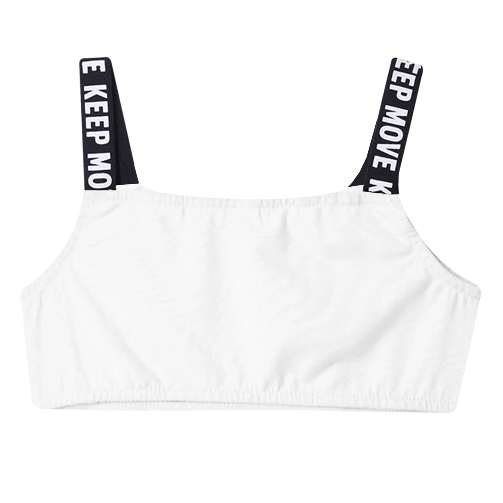 Fashion Girl's Crop Top Kids Letters Print Straps Vests Children's Tank Tops for Girl Workout Gym Yoga Sports Clothes Sportswear