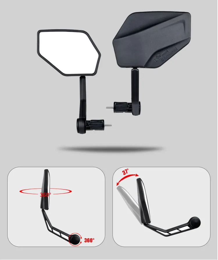 Description Picture 6 of itemEASYDO Bicycle Mirror Universal WideRange 360° Adjustable Rearview Mirror Electric Scooter Convex Glass Durable Bike Accessories