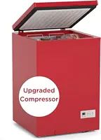 Cu Ft Chest Freezer - Super-Low Temperature - 2 Removable Baskets - Electronic Control 14℉ to -40℉- Red 1