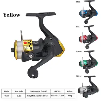Portable Drag Fish Wheels Ultralight Fishing Reel Gear Ratio 5.2:1 Spinning Reel With 60m Fishing Line Angling Supplies 3