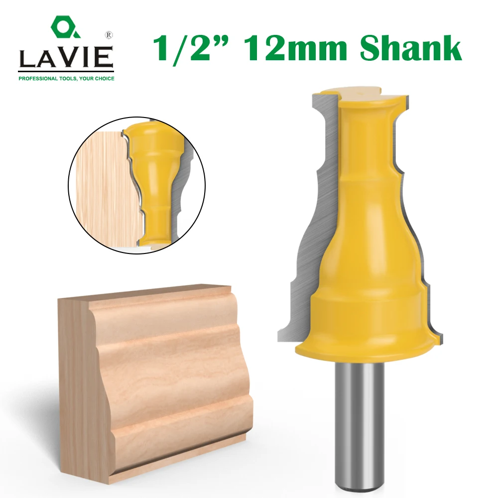 

LA VIE 1pc 12mm 1/2" Shank 12.7mm Door & Window Casing Router Bit Case Molding Knife Wood Milling Cutter Woodworking Bit MC03118