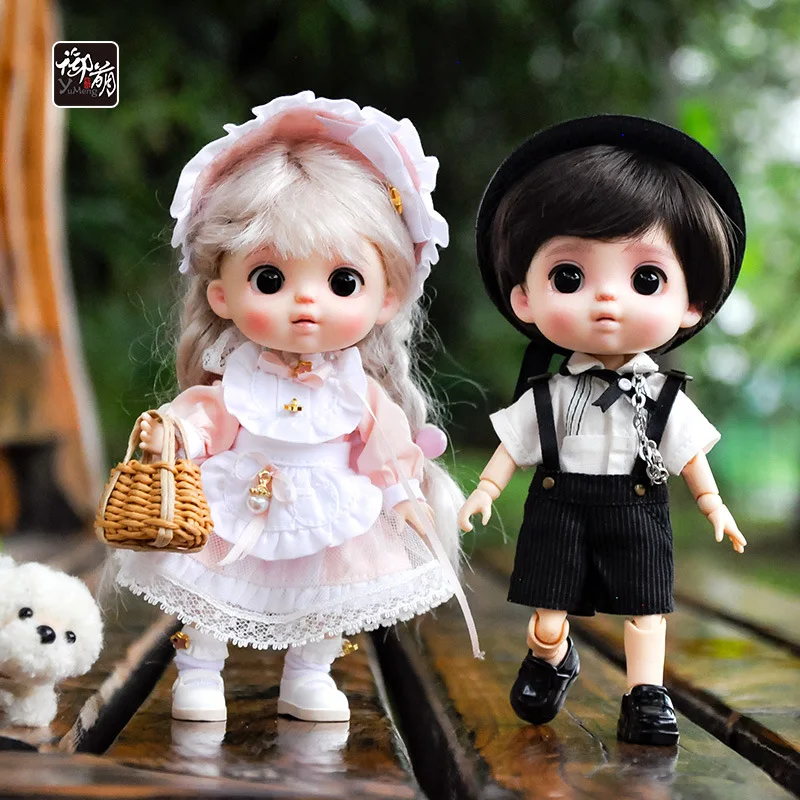 

YMY Doll Head Glass Eyes 1/12 OB11 Open Head BJD Head Change Able Eyes Hand Makeup Bjd Doll Head for YMY Ob11 Body