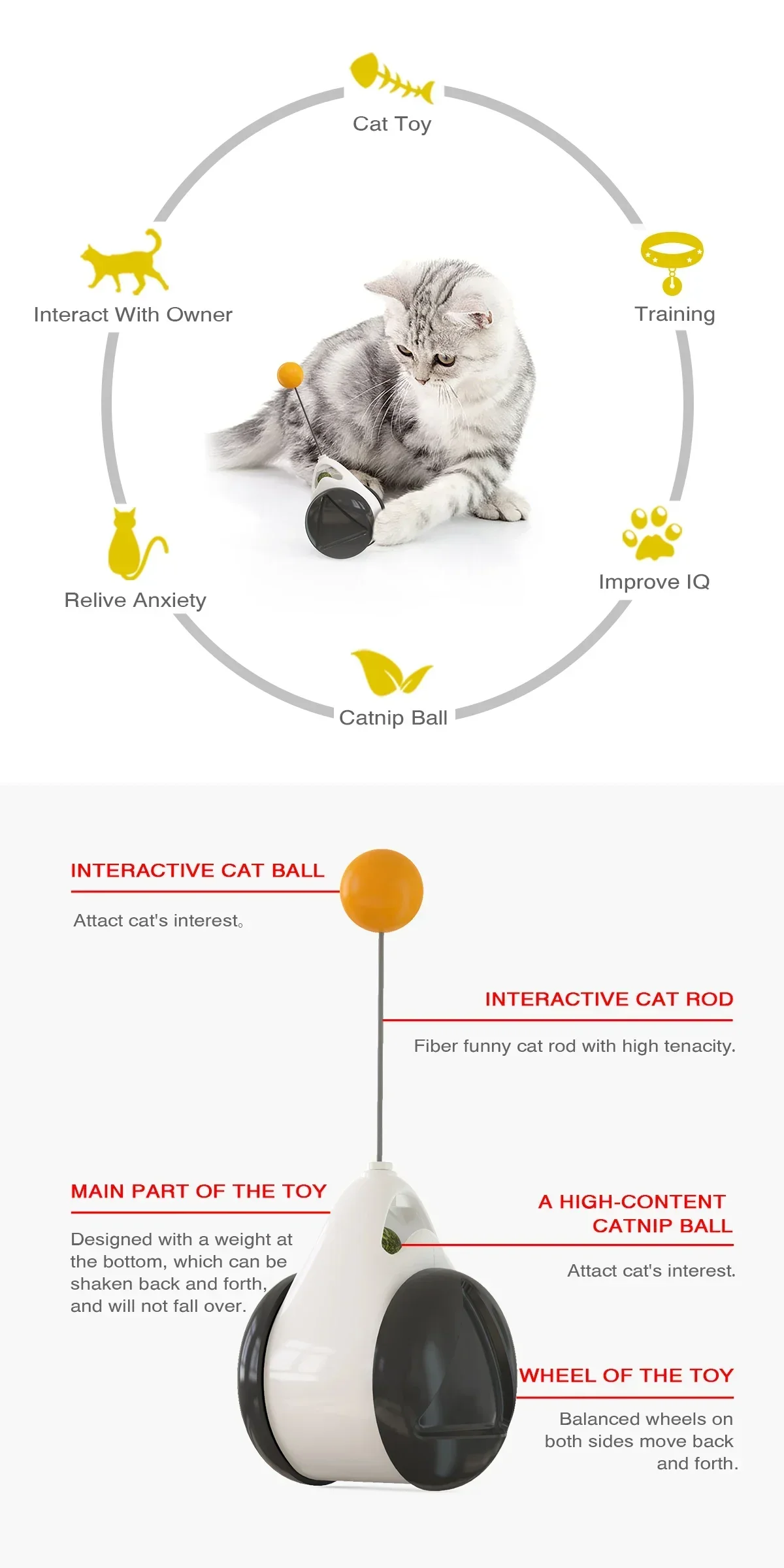 Title 1, Tumbler Swing Toys for Cats Kitten Interactive ...