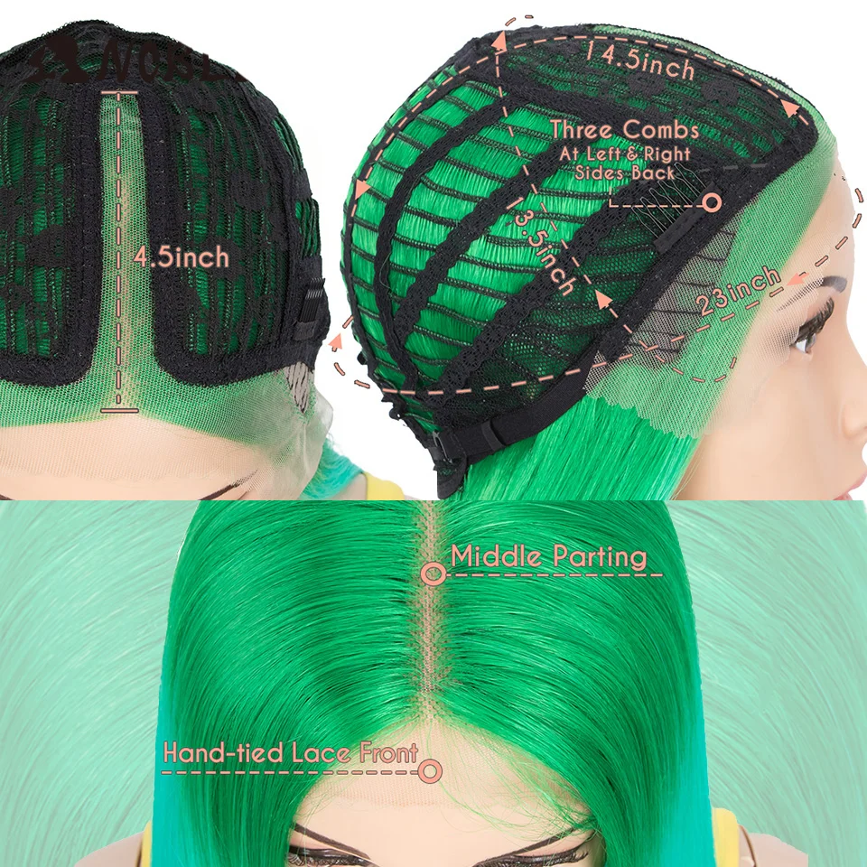 Synthetic Wig Bella Synthetic Lace Wig Straight Wig Lolita Green Blue Mint Blonde Synthetic Lace 30" Heat Resistant Wigs For Women Cosplay