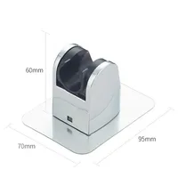 Adjustable Shower Head Holder Self-adhesive Handheld Drill-free Showerhead Rack Punch-free Chrome Bathroom Wall Mount Bracket 6