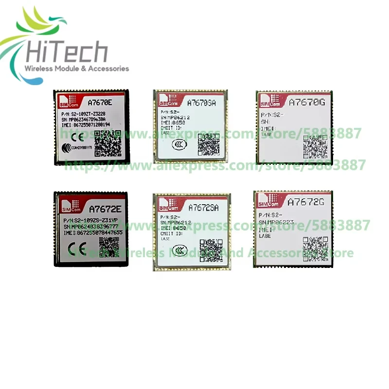 SIMCOM A7670E A7670SA A7670G, A7672E A7672SA A7672G 4G LTE Cat1 모듈 SIM7000 SIM7070 시리즈와 호환, GPS 기능 옵션
