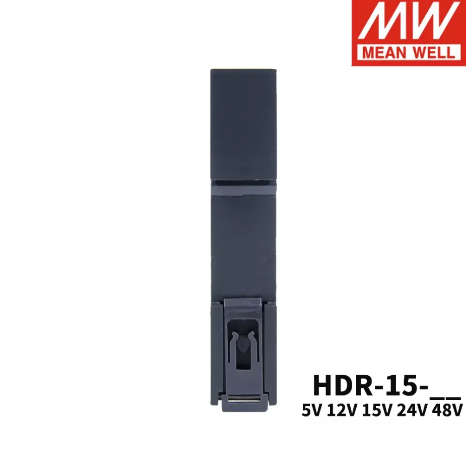 MEAN WELL HDR-15 HDR-15-5 HDR-15-12 HDR-15-15 HDR-15-24 HDR-15-48 15W  DC 5V 12V 24V 48V 초슬림 DIN 레일 전원 공급 장치