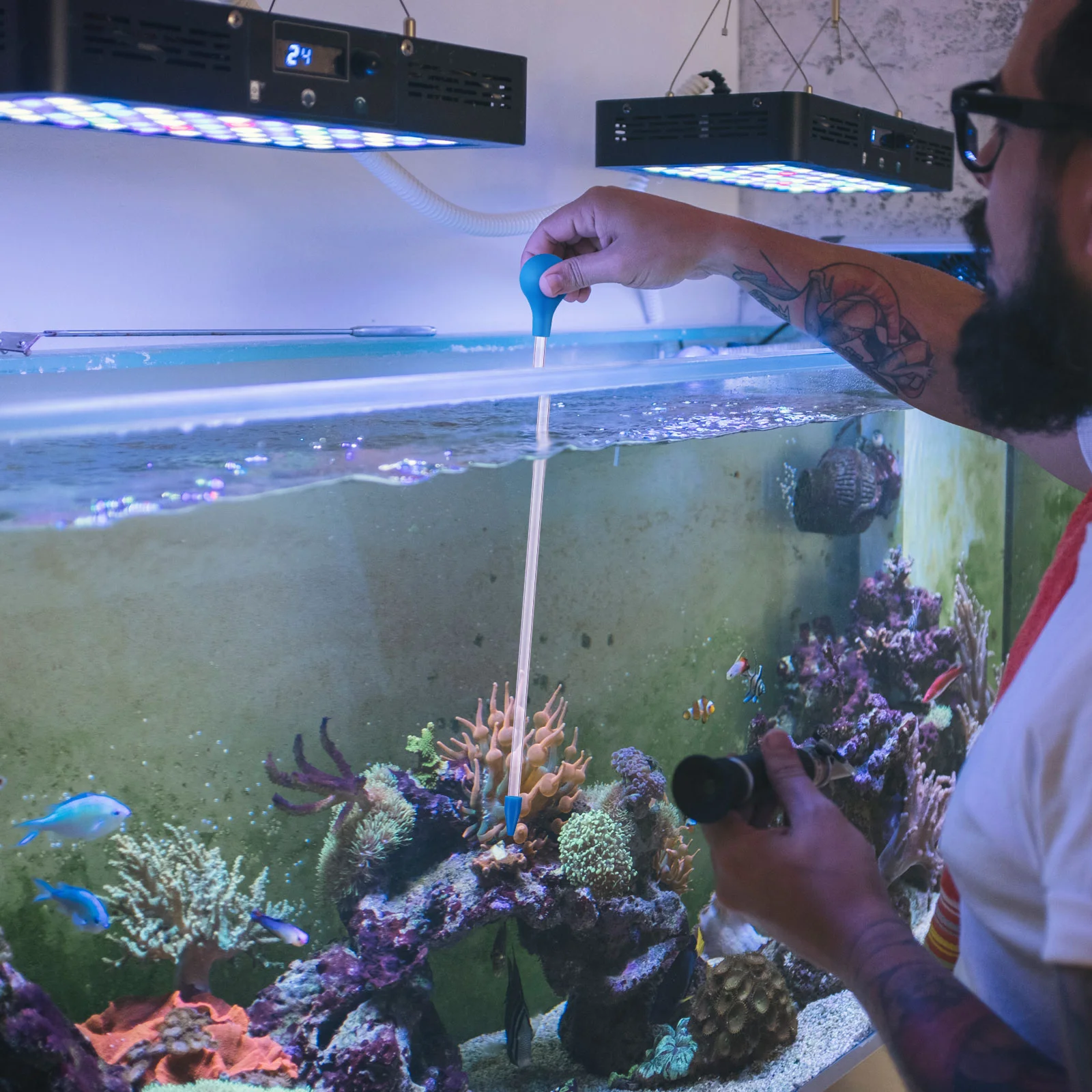 Fish Feeder Coral Feeder Tube Aquarium Long Acrylic for Feeding