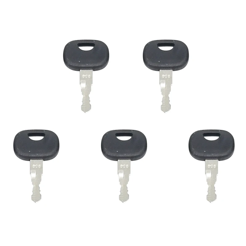5Pcs Ignition Key 10221073 606 Compatible with Liebherr Compatible with John Deere Crawler Loader 605C 655C 755C 950C 1050C