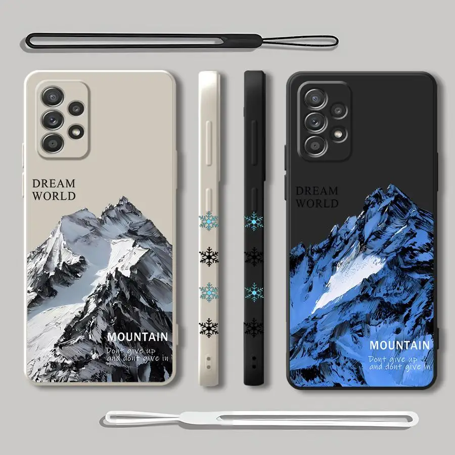 Snow Mountain TPU Phone Case - Elegant Winter Design