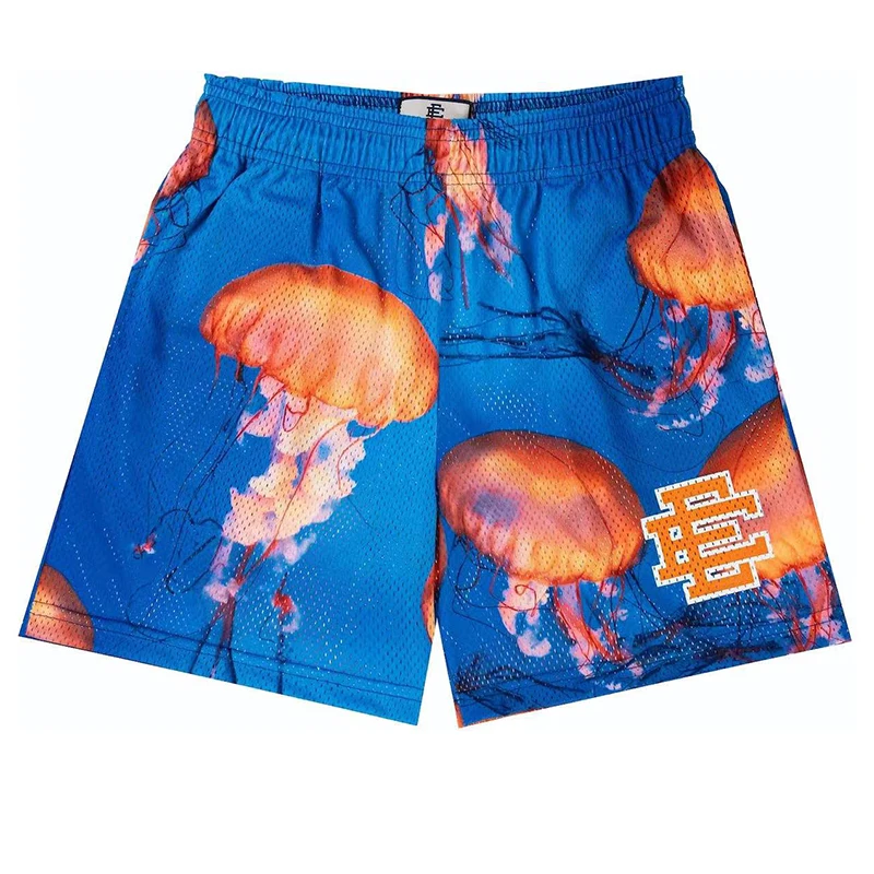 Eric Emanuel Summer Men Sports Shorts Fitness Basketball Beach Pants Mesh Breathable Gym Training Shorts Men's sweatpants Shorts 5