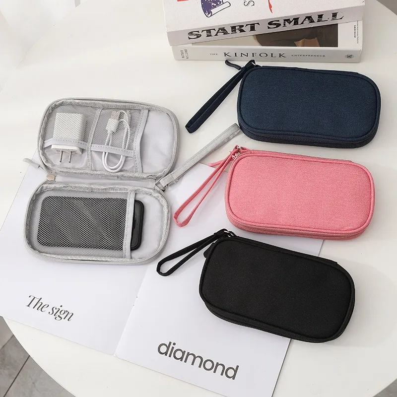 Portable Cable Organizer Waterproof Storage Bag for Power Bank Digital Cable Case Earphone Oxford Cloth Earphone Holder Case