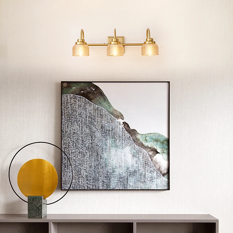 Modern Makeup Light Vanity Bathroom Mirror Light, Frosted White Glass with Iron Frame, Contemporary Wall Sconce