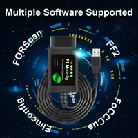 For Ford FORscan USB OBD2 ELM327 V1.5 with Switch CH340 PIC18F25K80 Chip Forscan FoCCCus HS CAN And MS CAN Car Diagnostic Tool 2