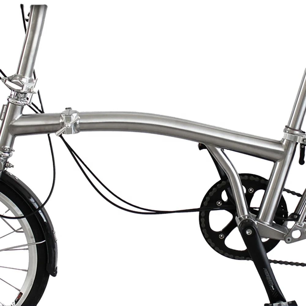 Trifold Folding Bike C-Line Titanium Foldable Main Frame City Bicycle 16" 20"