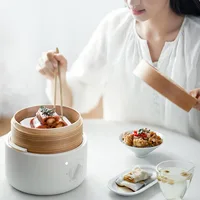220V Bamboo Steamer Fish Rice Vegetable Snack Basket  Home Appliance Rice Noodle Roll Steamer Electric Steamer 1