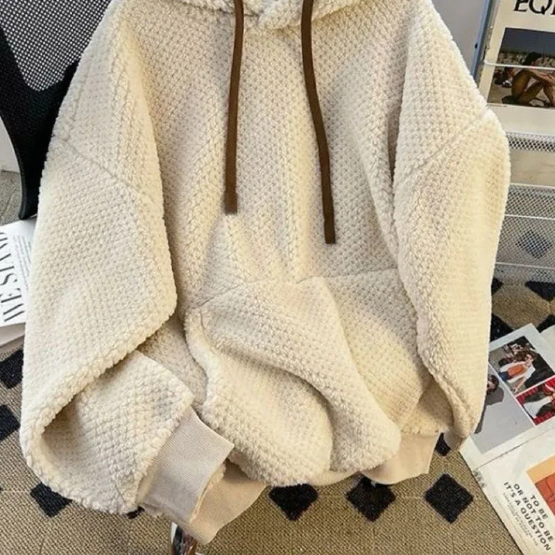 2025 Pullover Korean Women Streetwear Top Women Casual Hoodies Autumn Winter Long Sleeve Hooded Sweatshirt Splicing Women H298 2