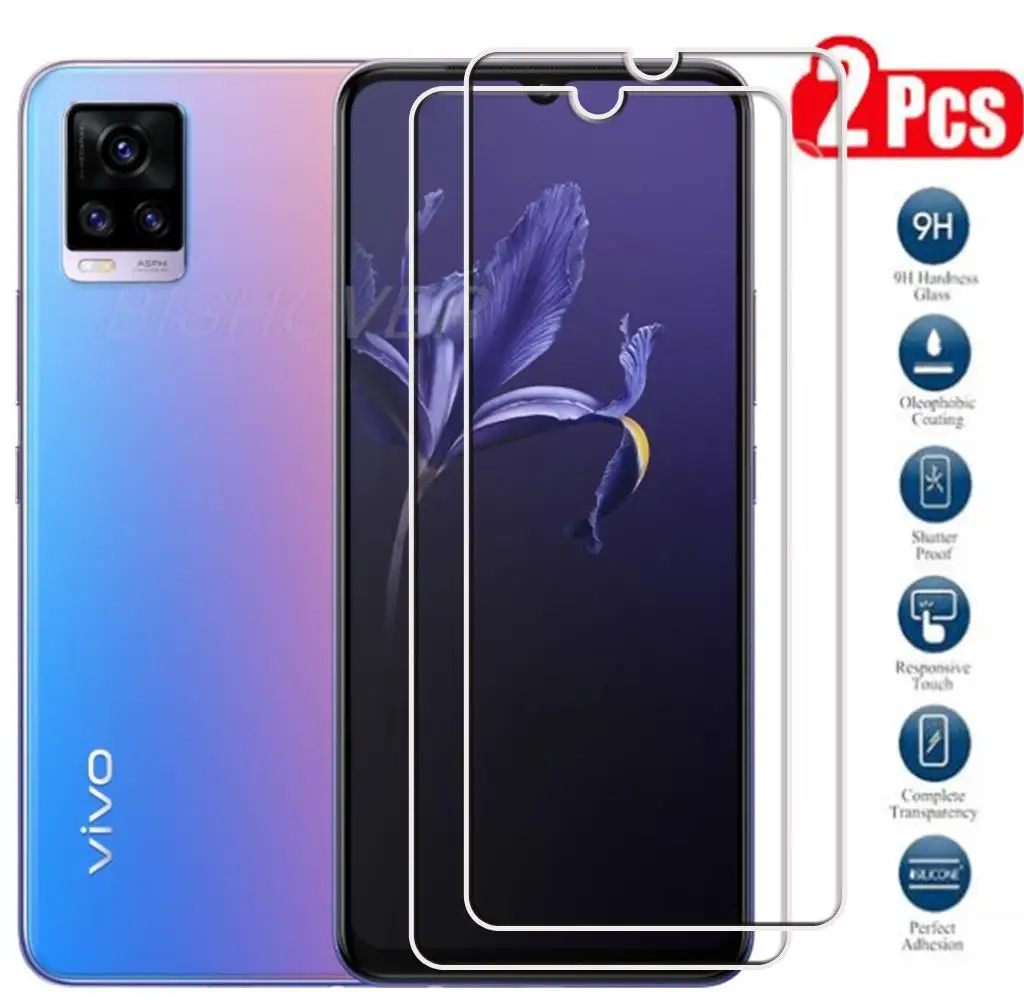 

Закаленное стекло для Vivo V20 SE, 6,44 дюйма, защитная пленка, Взрывозащищенная Защита экрана для V20SE, V2025, V2024, V2023, V2022, стекло