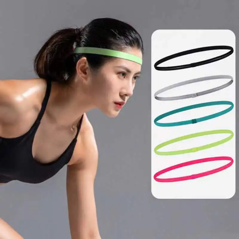 

16Pcs/Set Ultra Thin Non-Slip Elastic Sports Headbands For Women Men Solid Color Yoga Hair Bands Unisex Running Sweatbands