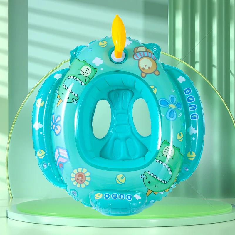 Inflatable Baby Swim Ring Seat Floating Sun Shade Toddler Swim Circle Outdoor Swimming Pool Bathtub Beach Party Summer Water Toy 4