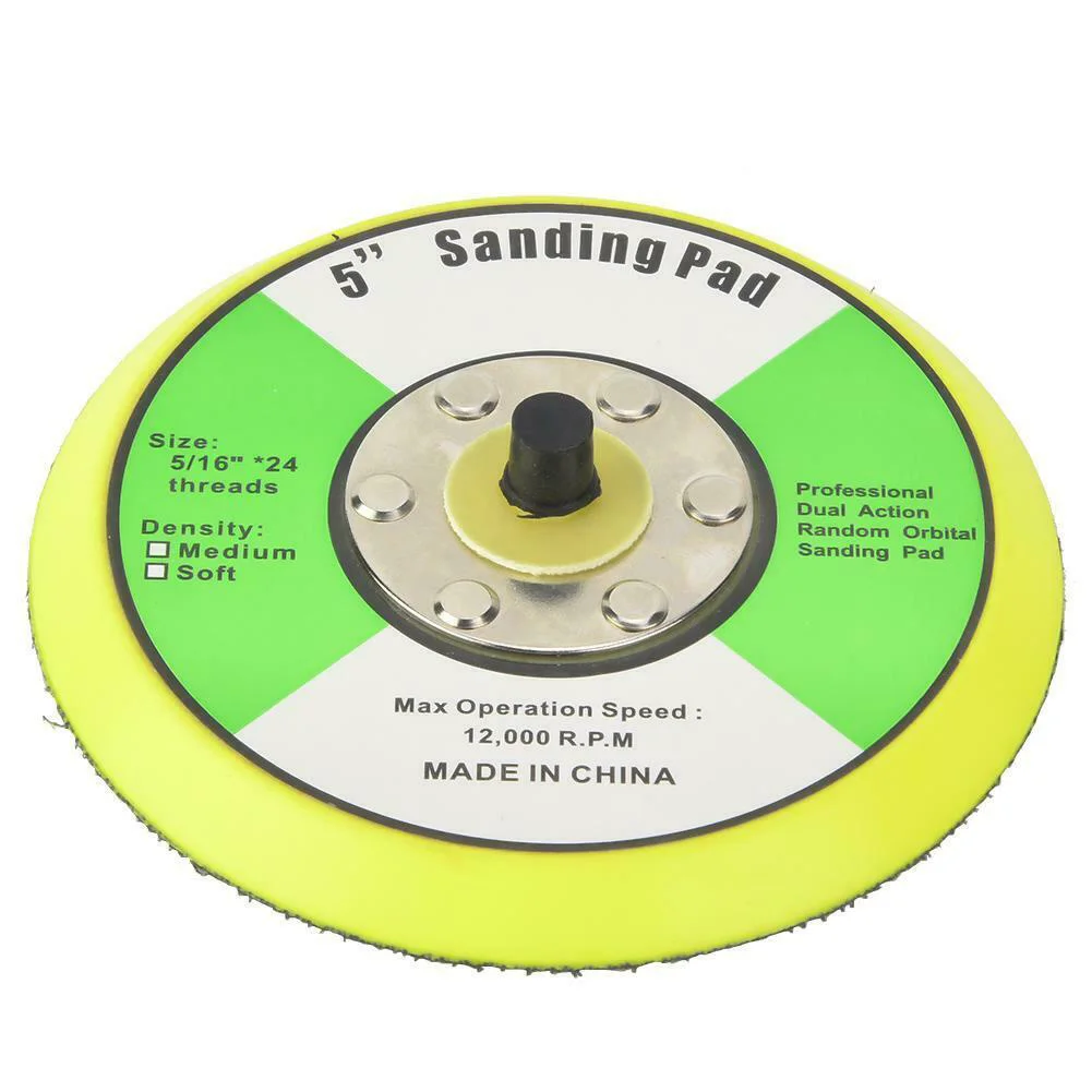 

Professional 5" 125mm DA Orbital Sanding Pad Plate 5/16"*24 Backing Plate Hook And Loop Sanders Disc Air Polishers polishing pad